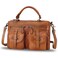 IVTG Genuine Leather Satchel Purse for Women Vintage Handmade Top Handle Bag Crossbody Handbag (Brown)