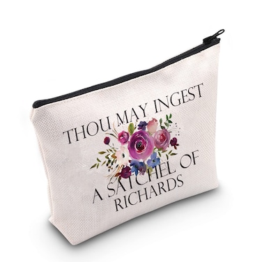 Funny Sarcastic Gift Thou May Ingest a Satchel of Richards Makeup Zipper Pouch Bag for Friends Adult Saying Joke (THOU MAY)