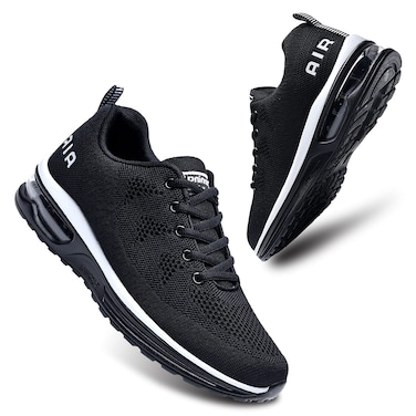 JARLIF Women's Lightweight Athletic Running Shoes Breathable Sport Air Fitness Gym Jogging Sneakers (Size8, Black)