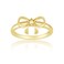Beaux Bijoux Bow Rings for Women - Sterling Silver Bow Ring - Silver Gold Bow Ring - Bow Ring Gold Silver - Ribbon Ring - Bow Jewelry - Valentines Day Bow Ring-Size 4