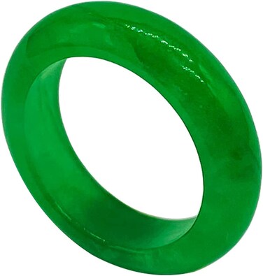 CJIAYUJEW Jade Rings for Women Good Luck Jade Ring Green Jade Rings Jewelry Size6-10 (10)
