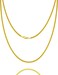 ASDULL 18K Gold Over Box Chain For Men 2mm Solid 925 Sterling Silver Clasp Box Gold Chain Necklace For Women 18 Inches