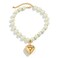 Heart Necklaces for Women Gold Chunky Heart Necklace Pearl Beads Choker Necklaces Y2k Necklace Trendy Jewelry Accessories Gifts (Pearl-Gold)