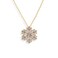 Sonateomber Gold Snowflake Pendant Necklaces for Women Simple Dainty Sparkly Rhinestone CZ Snow Flower Chain Choker Necklace Christmas Fashion Jewelry Mother Gift