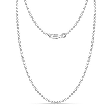LeCalla 925 Sterling Silver Italian 3mm Diamond-Cut Bead Ball Strand Chain Necklace for Men and Women 24 Inches, Made in Italy