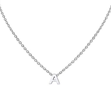 MOMOL Small Initial Necklace for Women Stainless Steel Tiny Letter Necklace Personalized Name Necklace