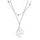 UNIFT Islamic Muslim Allah Layered Necklaces For Women Stainless Steel Charm Water Drop Heart Shape Allah Pendant Double Layer Necklace Islamic Jewelry (silver, Stainless Steel)