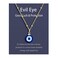 UNGENT THEM Gold Evil Eye Necklace for Women Blue Third Eye Nazar Amulet Mal De Ojo Turco Kabbalah Protection Necklaces Lucky Jewelry for Women