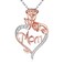 Christmas Gifts for Mom, Rose Heart Mom Necklaces for Women, Birthday Mothers Day Jewelry Gifts for Mom from Daughter Son