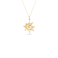 MIONZA 18K Gold Vermeil Sun and Nature-Themed Necklaces for Women, Celestial and Ocean-Inspired Pendants, Dainty Jewelry, İdeal Gifts for Her (Sunburst Necklace)