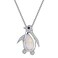Izpack Cute Opal Penguin Pendant Necklace for Women Crystal Cubic Zirconia Antarctic Animal Box Chain Choker Necklaces Delicate Thanksgiving Christmas Jewelry Gifts (White)
