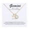 TGOLM 14k Gold Plated Gemini Sign June Birthstone Color Crystal Necklace for Women Birthday Gift