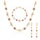sineed 14K Gold Plated Evil Eye Braceles Earrings and Necklace for Women Girls Elephant Jewelry Set (Red)