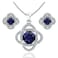 Belinda Jewelz - Love Knot Set, Earrings and Necklace Jewelry Sets with 18&rdquo; Chain, 925 Sterling Silver Birthstone Jewelry Sets with Round Gemstones, Sapphire Jewelry for Women, Sapphire Jewelry Set