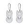 German Shepherd Dog Sterling Silver Dangle Earrings for Women by Ginger Lyne Ears Down Puppy Dog Pet Doggie Animal Paw Print Heart Jewelry for Mom