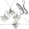 RechicGu Vintage Silver Octopus Jewelry Set Sea Creature Kraken Tentacle Necklace Earrings Bangle Anklet Bracelet Nature Pack Fisherman Fish Gift