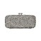 HUANG ZHUANG Silver Elegant Crystal Clutch Purse Luxury Rhinestone Evening Bag Prom Women Party Wedding Handbag