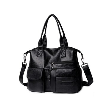 Wohegyy purses crossbody bags for women handbags leather hobo bags shoulder bag. (LB4/Black)