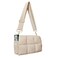 NAARIIAN Puffer Shoulder Bag Puffy Crossbody Purse Cotton Padded Quilted Handbag Designer Dupes Women Hobo Tote Bag (Beige)