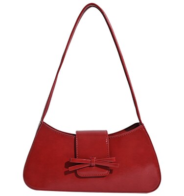 Red Purse for Women, Y2K Trendy Shoulder Bag Cherry Purses, Leather Hobo Bags Cute Bow Coquette Bag