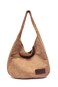 Ulisty Women Corduroy Wide Strap Hobo Bag Shoulder Bag Casual Underarm Bag Handbag khaki