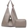 Vegan Leather Hobo Purses set, Slouchy Shoulder Bag Knotted Hobo Bags for Women with a small purse (taupe)