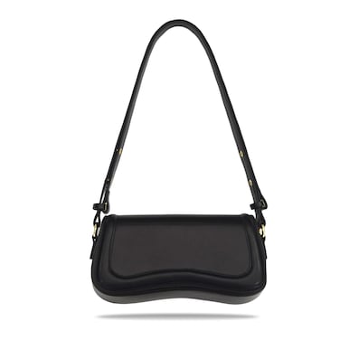 Zengmei Shoulder bag, Designer Bag, Saddle Purse for Women Female Girl (02-Black saddle)