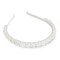 Jacnkb Pearl Headbands for Women and Girls, White Beads Headband for Women, Faux Pearl for Wedding Brides, Fashion Bling Hairbands Beaded Hair Hoop Accessories for Birthday Parties (White)