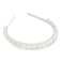 Jacnkb Pearl Headbands for Women and Girls, White Beads Headband for Women, Faux Pearl for Wedding Brides, Fashion Bling Hairbands Beaded Hair Hoop Accessories for Birthday Parties (White)
