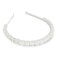 Doneace Pearl Headband White Artificial Pearl Rhinestones Hairbands Fashion Bling Beaded Headbands Bridal Hair Hoop Party Wedding Hair Accessories for Women Girls 1PCS