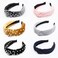 LOVNFC Womens Headbands,Jeweled Headband Knotted Head Bands No Slip Fashion for women Girls Wide Top Knot Turban Hair Bands Hair Hoops Hairband