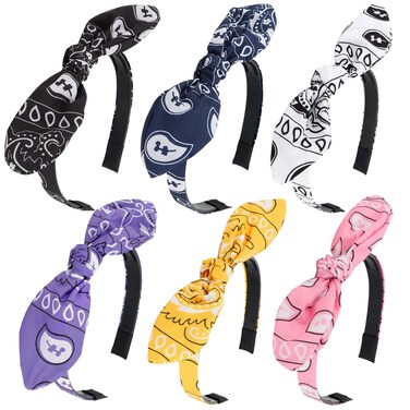 ACO-UINT 6 Pack Headbands for Women, Paisley Headbands for Girls Knotted Headbands with Teeth, Bandana Headbands with Bow Hair Accessories for Women