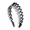 Women Men Plastic Sharks Tooth Headband Toothed Hairband Hair Comb Zigzag Hair Band Hair Hoop Hair Accessory (Black)