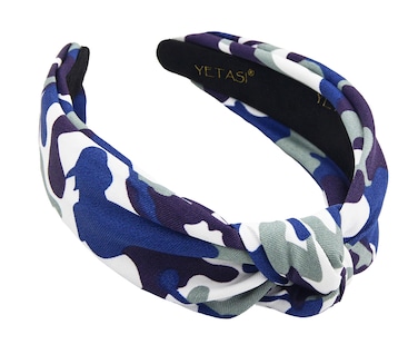YETASI Blue Headband is Classy. Knot Headbands for Women Camo is Unique. Navy Knotted Headband for Women