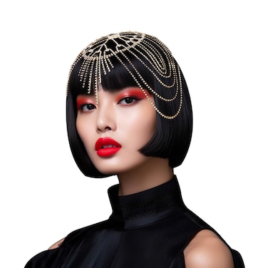 CROWN GUIDE 1920s Accessories for Women Roaring 20s Gatsby Headpiece Flapper Headband Rhinestone Wedding Hair Pieces for Brides Gold