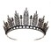 S SNUOY Black Tiaras for Women Crystal Medieval Evil Crowns for Women Black Crown for Halloween Party Cosplay Witch Crown Headpiece