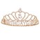 Rosemarie Collections Women's Rhinestone Birthday Tiara Crown (Quinceanera 15 Gold Tone)