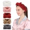 Folora 5 Pack Women Soft Coral Fleece Bow Headbands, Cute Bowknot Elastic Plush Headwraps for Washing Face Makeup Shower and Facial