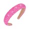 Jaciya Rhinestone Headband for Girls Womens Headbands Crystal Hot Pink Headband Glitter Sparkling Hairband Fashion Padded Stars Head Band