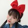 Bow Headband Headbands for Girls Women - 1Pcs Large Red Bow Headbands/Hairband/Headwraps/Headwears for Valentines Day Christmas Gifts Fashion Birthday Party Cosplay Costume Accessories Gifts Red