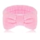 Molain Bowknot Hairband for Women, Coral Fleece Elastic Headband for Washing Face Shower Sports Beauty Skincare (Pink, 1 Count)