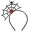 BAINFE Halloween Headband Spider Headdress Festival Headpiece Cosplay Devil Headband Halloween Party Head Piece (Black/Red Spider Red Flower)
