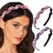 Bouory Sparkly Rhinestone Headbands Colorful Crystal Hairband Thin Head Bands with Teeth No Ship Hairhoop for Women 2PCS (Type A)