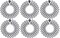 Fodattm 6PCS Stretch Flexible Plastic Hair Comb Headbands with Deep Teeth and Closure Plastic Circle Hair Hoop Hair Clip Spring Head Band (Black)