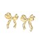 TONLUYAX Gold Bow Earrings Women Ribbon Stud Earrings Hypoallergenic Bowknot Earrings