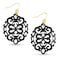 ZENZII Modern Damask Pattern Resin Earring (Black)