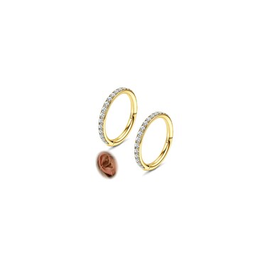 FASACCO 16G Cartilage Hoop Earring 316L Surgical Steel Gold Huggie Hoop Earrings Hypoallergenic Hinged Segment Rings Septum Nose Hoops Daith Conch Helix Tragus Piercing Jewelry 6mm