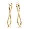 Barzel 18k Gold Plated Infinity Crazy 8 Hoop Earrings (Gold)