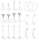 QWALIT Clear Cartilage Earrings Clear Earrings For Sports Work Plastic Earrings For Sensitive Ears Invisible Earrings Spacers Earring Retainer Clear Rook Earring