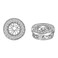 Dazzlingrock Collection 14K Solid White Gold 0.18 Ctw Round White Diamond Filigree Grooved Removable Stud Earring Jackets for Women